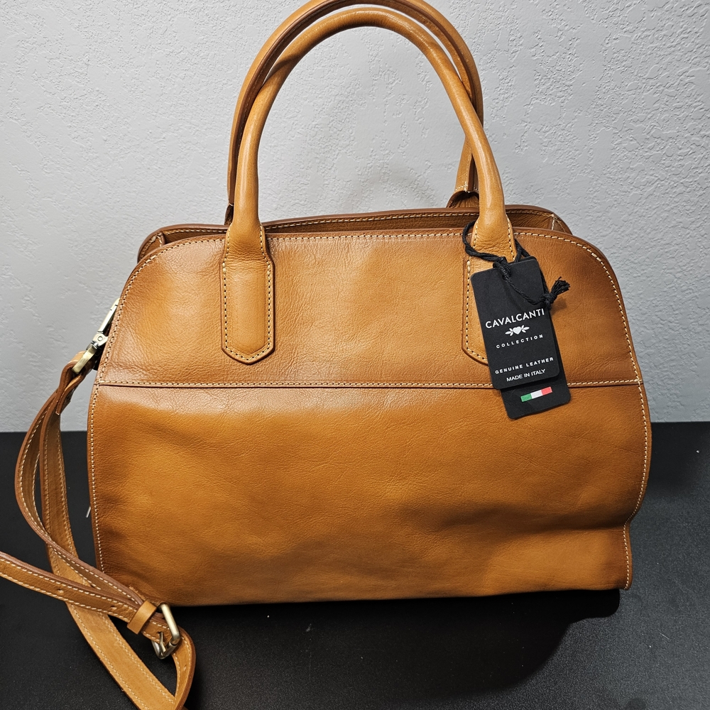 Cavalcanti Elegant  Tan Leather Handbag